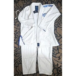 Sanabul White/Blue Brazilian Jiu Jitsu Gi and Pants Size A3